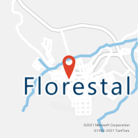 Mapa com localização da Agência AC FLORESTAL