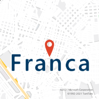 Mapa com localização da Agência AC FRANCA