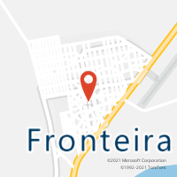 Mapa com localização da Agência AC FRONTEIRA