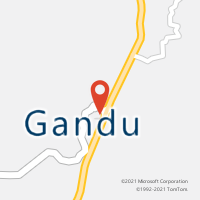 Mapa com localização da Agência AC GANDU