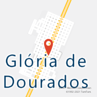 Mapa com localização da Agência AC GLORIA DE DOURADOS
