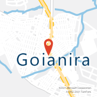 Mapa com localização da Agência AC GOIANIRA