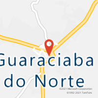 Mapa com localização da Agência AC GUARACIABA DO NORTE