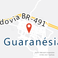 Mapa com localização da Agência AC GUARANESIA