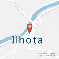 Mapa com localização da Agência AC ILHOTA