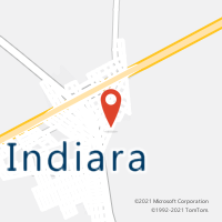 Mapa com localização da Agência AC INDIARA