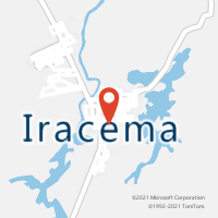 Mapa com localização da Agência AC IRACEMA