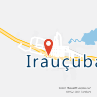 Mapa com localização da Agência AC IRAUCUBA