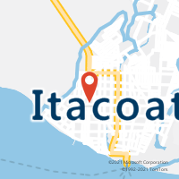 Mapa com localização da Agência AC ITACOATIARA