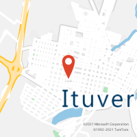 Mapa com localização da Agência AC ITUVERAVA