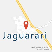 Mapa com localização da Agência AC JAGUARARI
