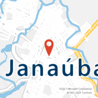 Mapa com localização da Agência AC JANAUBA