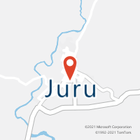 Mapa com localização da Agência AC JURU