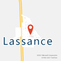 Mapa com localização da Agência AC LASSANCE