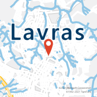 Mapa com localização da Agência AC LAVRAS