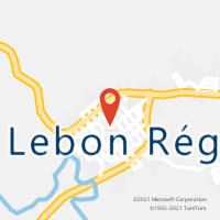 Mapa com localização da Agência AC LEBON REGIS