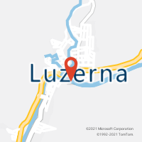 Mapa com localização da Agência AC LUZERNA
