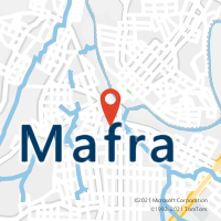 Mapa com localização da Agência AC MAFRA