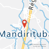 Mapa com localização da Agência AC MANDIRITUBA