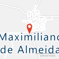 Mapa com localização da Agência AC MAXIMILIANO DE ALMEIDA