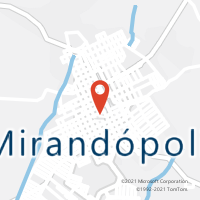 Mapa com localização da Agência AC MIRANDOPOLIS