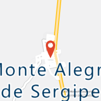Mapa com localização da Agência AC MONTE ALEGRE DE SERGIPE