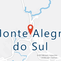 Mapa com localização da Agência AC MONTE ALEGRE DO SUL