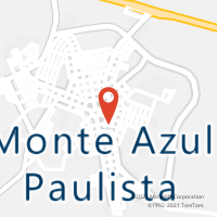 Mapa com localização da Agência AC MONTE AZUL PAULISTA