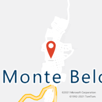 Mapa com localização da Agência AC MONTE BELO