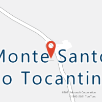 Mapa com localização da Agência AC MONTE SANTO DO TOCANTINS