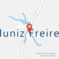 Mapa com localização da Agência AC MUNIZ FREIRE