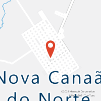 Mapa com localização da Agência AC NOVA CANAA DO NORTE