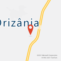 Mapa com localização da Agência AC ORIZANIA