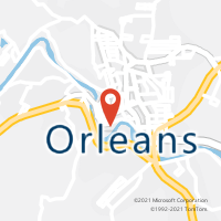 Mapa com localização da Agência AC ORLEANS