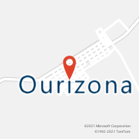 Mapa com localização da Agência AC OURIZONA