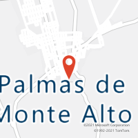 Mapa com localização da Agência AC PALMAS DE MONTE ALTO
