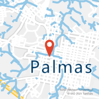 Mapa com localização da Agência AC PALMAS
