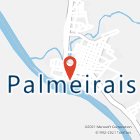 Mapa com localização da Agência AC PALMEIRAIS