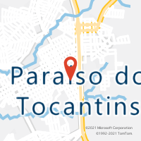 Mapa com localização da Agência AC PARAISO DO TOCANTINS