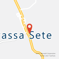 Mapa com localização da Agência AC PASSA SETE