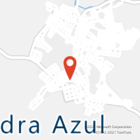 Mapa com localização da Agência AC PEDRA AZUL