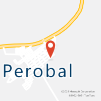 Mapa com localização da Agência AC PEROBAL
