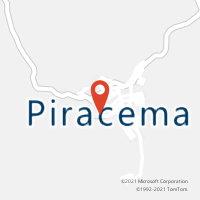 Mapa com localização da Agência AC PIRACEMA