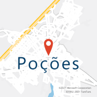 Mapa com localização da Agência AC POCOES