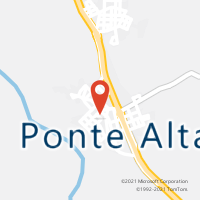 Mapa com localização da Agência AC PONTE ALTA