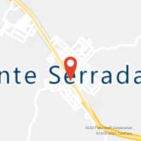 Mapa com localização da Agência AC PONTE SERRADA