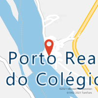 Mapa com localização da Agência AC PORTO REAL DO COLEGIO