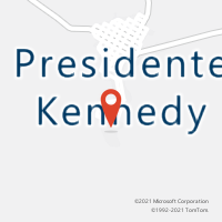 Mapa com localização da Agência AC PRESIDENTE KENNEDY