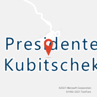 Mapa com localização da Agência AC PRESIDENTE KUBITSCHEK