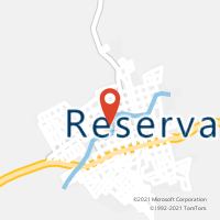 Mapa com localização da Agência AC RESERVA